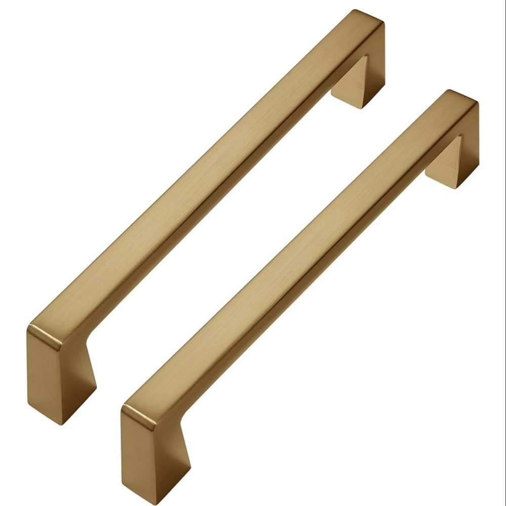 khtumeware brushed Gold brass Cabinet pull Handles 8”